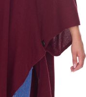 ZWILLINGSHERZ Damen Poncho mit Kaschmir hochwertiges Cape Tunika mit Ärmeln 8029P Bordeaux ZWILLINGSHERZ Damen Poncho mit Kaschmir hochwertiges Cape Tunika mit Ärmeln 8029P Bordeaux
