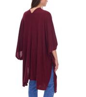 ZWILLINGSHERZ Damen Poncho mit Kaschmir hochwertiges Cape Tunika mit Ärmeln 8029P Bordeaux ZWILLINGSHERZ Damen Poncho mit Kaschmir hochwertiges Cape Tunika mit Ärmeln 8029P Bordeaux