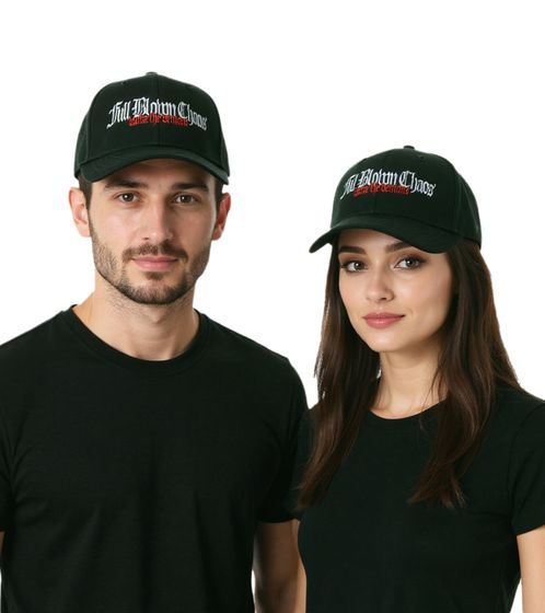 FULL BLOWN CHAOS Hardcore Metalcore-Band Baumwoll-Cap mit Logo-Stickerei Damen und Herren TC103038FBC Schwarz