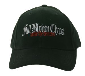 FULL BLOWN CHAOS Hardcore Metalcore Band Cotton Cap with Embroidered Logo for Men and Women TC103038FBC Black