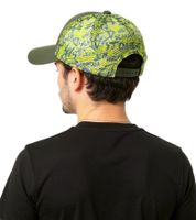 Gorra de camionero de lona verde Ganja, gorra de béisbol, gorra de algodón con inserción de malla, 7420GUY verde/amarilla