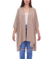 ZWILLINGSHERZ Damen Poncho mit Kaschmir hochwertiges Cape Tunika mit Ärmeln 8029P in Rosa, Rot, Beige, Grau, Blau ZWILLINGSHERZ Damen Poncho mit Kaschmir hochwertiges Cape Tunika mit Ärmeln 8029P in Rosa, Rot, Beige, Grau, Blau