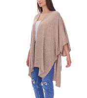 ZWILLINGSHERZ Damen Poncho mit Kaschmir hochwertiges Cape Tunika mit Ärmeln 8029P in Rosa, Rot, Beige, Grau, Blau ZWILLINGSHERZ Damen Poncho mit Kaschmir hochwertiges Cape Tunika mit Ärmeln 8029P in Rosa, Rot, Beige, Grau, Blau