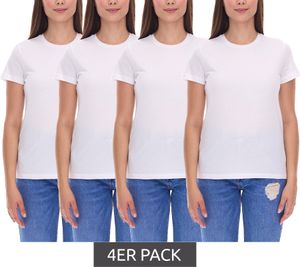 4-pack PUMA Women's T-Shirt, Sustainable Cotton T-Shirt, Simple Sports T-Shirt, Fitness T-Shirt, 678257 01 White