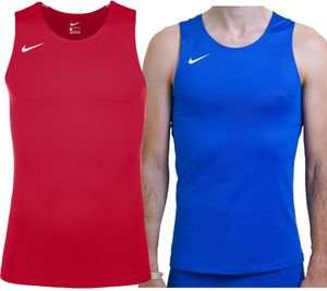 NIKE Men's Sports Shirt, Muscle Shirt with Dri-FIT Technology, Fitness Shirt, Tank Top, NT0306, Blue or Red