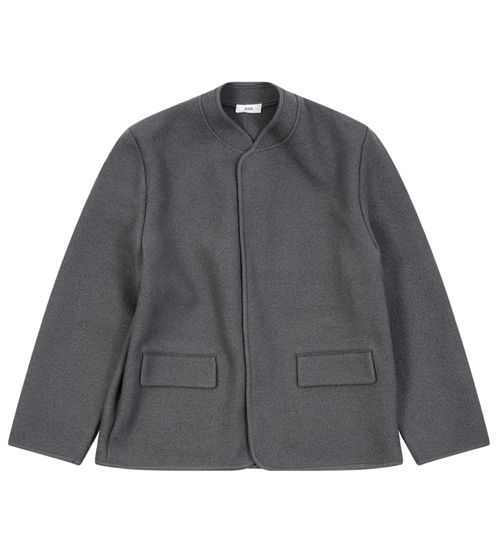 RIER Walker Compact Men's Wool Jacket, Stylish Autumn Jacket with Corozo Buttons, Gray
