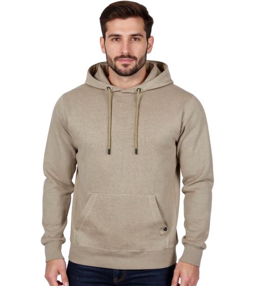 Herren Hoodie Kapuzen-Pullover Basic-Pullover moderner Baumwoll-Pullover Sweater Große Größen Beige