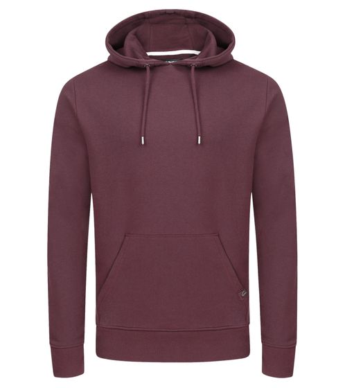 Men's Hoodie, Hooded Sweater, Basic Sweater, Modern Cotton Sweater, Wine Red