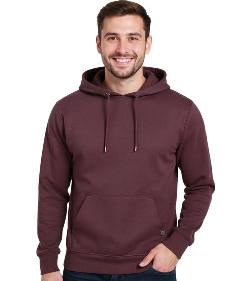 Herren Hoodie Kapuzen-Pullover Basic-Pullover moderner Baumwoll-Pullover Sweater Weinrot