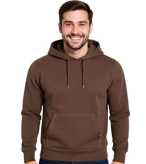 Herren Hoodie Kapuzen-Pullover Basic-Pullover moderner Baumwoll-Pullover Sweater Große Größen Braun