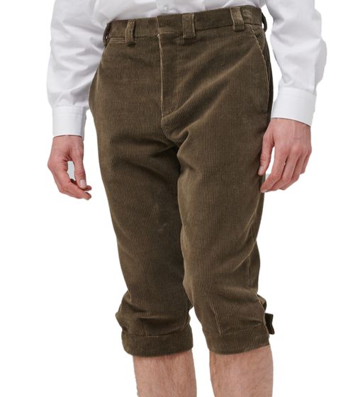 RIER Men's Corduroy Shorts, Summery Shorts, Fashionable Cotton Trousers, Brown