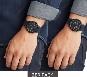 Reloj analógico de cuarzo KNOX para hombre con correa de silicona, 41 mm, azul marino, KNOX01 Reloj analógico de cuarzo KNOX para hombre con correa de silicona, 41 mm, azul marino, KNOX01