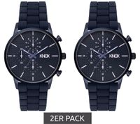 KNOX Men's Analog Quartz Watch with Silicone Strap, 41mm, Navy, KNOX01