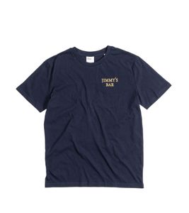 NO ROOMS Jimmy's Bar Men's T-Shirt, Stylish Cotton Shirt, Short-Sleeved Shirt, Dark Blue