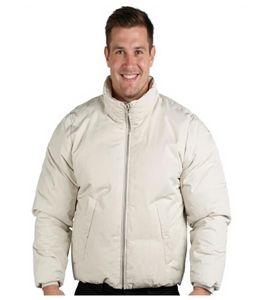 Piumino da uomo Berner Kühl, giacca invernale con collo alto, giacca outdoor, grigio chiaro