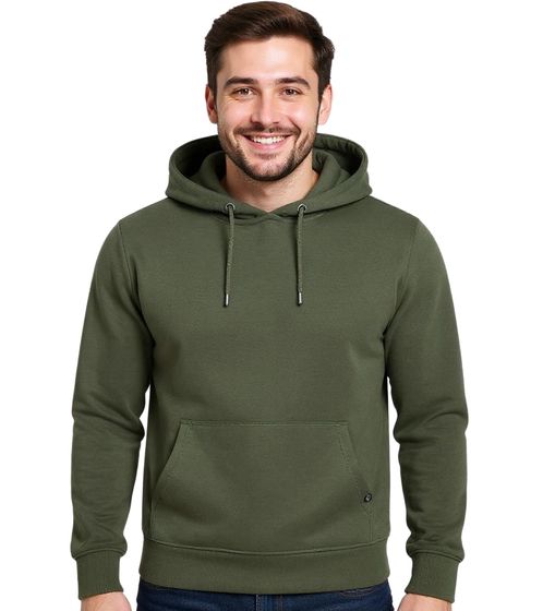 Herren Hoodie Kapuzen-Pullover Basic-Pullover moderner Baumwoll-Pullover Sweater Große Größen Olivgrün