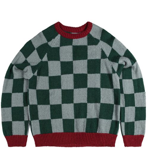 Stockholm (Surfboard) Club Herren Strick-Pullover im Karo-Strickmuster Freizeit-Pullover U2000105 Grün/Blau