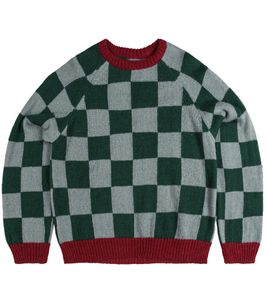 Stockholm (Surfboard) Club Herren Strick-Pullover im Karo-Strickmuster Freizeit-Pullover U2000105 Grün/Blau