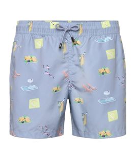 Nikben Men's Swim Shorts, Fashionable Swim Shorts 6387 Light Blue
