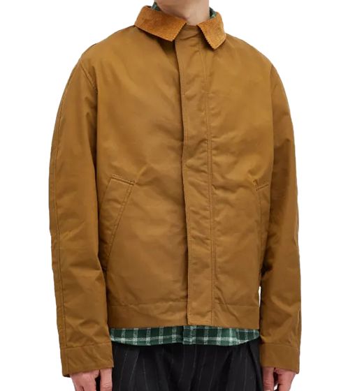 foret Row Öljacke Herren Jacke wasserabweisende Übergangs-Jacke Outdoor-Jacke Braun