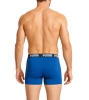 Pack de 2 calzoncillos bóxer PUMA Everyday Basic de algodón para hombre (521015001 420), color negro/gris jaspeado.