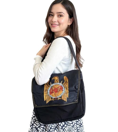 Borsa a tracolla SLAYER Trash Metal Band, borsa a tracolla, borsa per laptop, merchandise per fan, 42 x 36 x 6 cm MB106926SLA Nero
