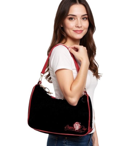 Sac bandoulière femme Green Day Punk Rock Band, élégant sac en tricot, sac à main LB102733GRN0, noir