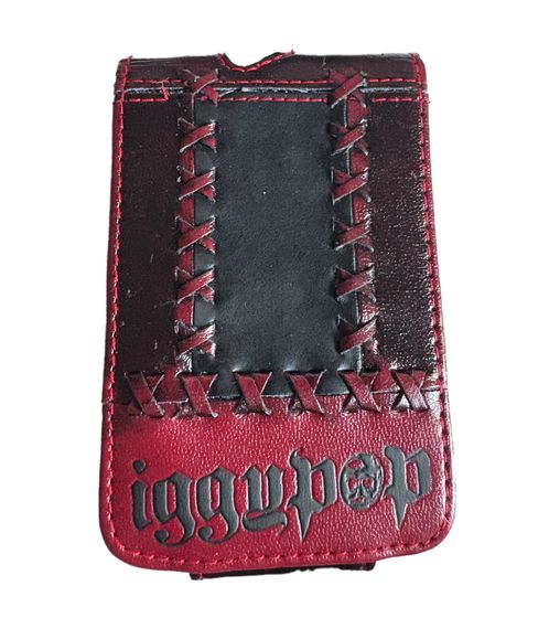 Iggy Pop MP3-Player-Hülle mit Klettverschluss iPod-Player 11x7x1,5 cm MP3-Schutz Fan-Zubehör Schwarz/Rot