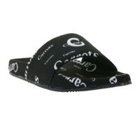 Carrots Slides Summer Shoes Men's Slip-On Sandals with Logo Print ACFW03ABW Black/White