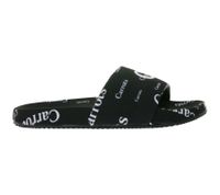 Carrots Slides Summer Shoes Men's Slip-On Sandals with Logo Print ACFW03ABW Black/White