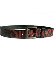 Cinturón Slipknot de la banda de heavy metal para mujer y hombre, talla única, cinturón casual ajustable de 95 cm, BT105771SLP, negro/rojo