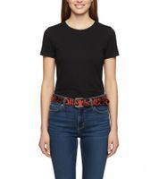 Cinturón Slipknot de la banda de heavy metal para mujer y hombre, talla única, cinturón casual ajustable de 95 cm, BT105771SLP, negro/rojo