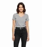 Cinturón Motörhead para mujer o hombre, talla única, 100 cm, con inscripción del logotipo, cinturón casual BT104890MTR, negro/gris