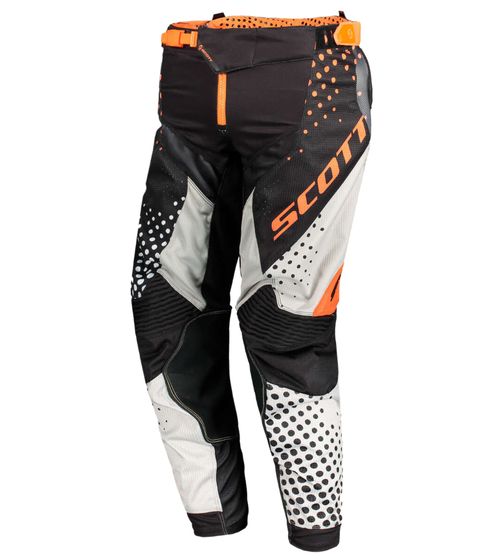 SCOTT Pant 450 Herren Moto-Cross Hose Motorsport-Kleidung mit verstärktem Kniebereich 263435 1008 Grau/Schwarz/Orange