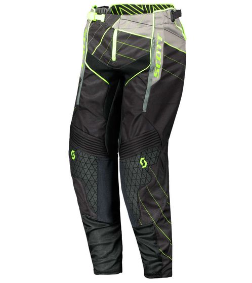 SCOTT Pant Enduro Herren Moto-Cross Hose Motorsport-Kleidung mit verstärktem Knie 263437 1040 Grau/Gelb/Schwarz