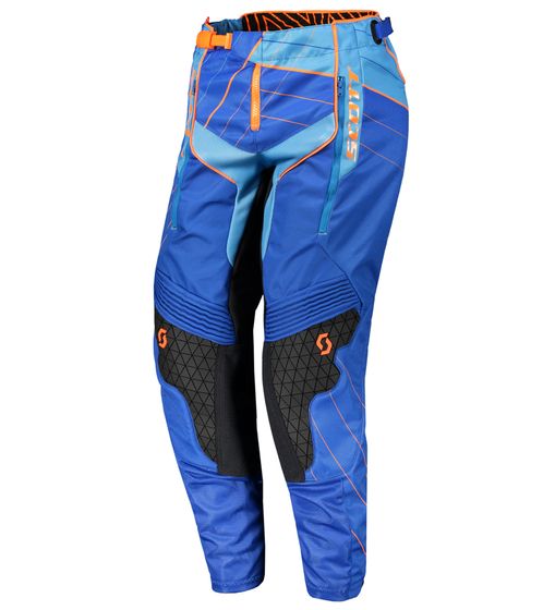 SCOTT Pant Enduro Herren Moto-Cross Hose Motorsport-Kleidung mit verstärktem Knie 263437 1454 Blau/Orange