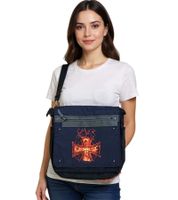 Slayer Metal-Band Umhänge-Tasche Messengerbag Laptop-Tasche Fan-Artikel 37 x 32 x 4 cm Schwarz/Rot