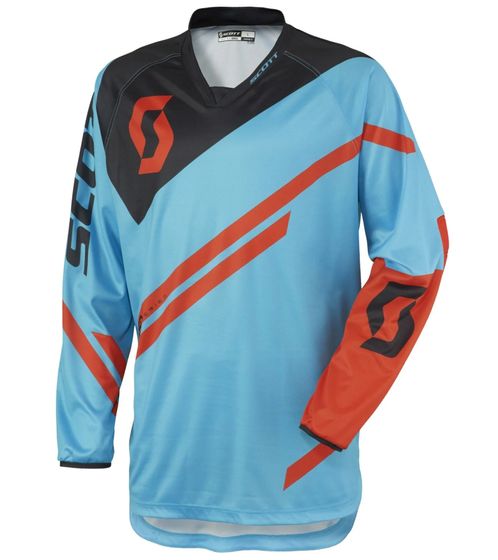SCOTT Jersey 350 Herren Moto-Cross Trikot langärmliges Bike-Shirt mit Belüftungsöffnungen 240913 1454 Blau/Orange