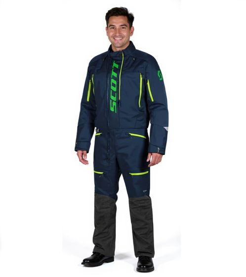 Tuta da motocross SCOTT DS Shell Dryo Monosuit da uomo con membrana DRYOsphere 273259 6762 Blu/Verde