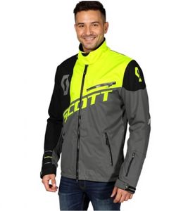 SCOTT Shell Pro Men's Motocross Jacket, Bike Jacket with Dryosphere Membrane, Softshell Jacket 245000 5731 Gray/Black/Neon Yellow