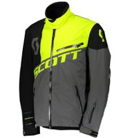 SCOTT Shell Pro Men's Motocross Jacket, Bike Jacket with Dryosphere Membrane, Softshell Jacket 245000 5731 Gray/Black/Neon Yellow