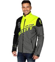 SCOTT Shell Pro Men's Motocross Jacket, Bike Jacket with Dryosphere Membrane, Softshell Jacket 245000 5731 Gray/Black/Neon Yellow