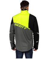 SCOTT Shell Pro Men's Motocross Jacket, Bike Jacket with Dryosphere Membrane, Softshell Jacket 245000 5731 Gray/Black/Neon Yellow