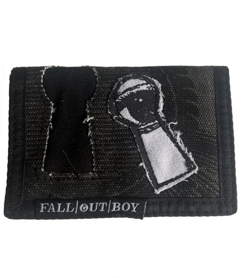 Fall Out Boy Portemonnaie Stilvolle Band-Brieftasche mit auffälligen Motiv Gothic-Style FW106079FOB Schwarz/Grau