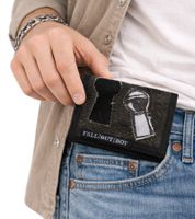 Fall Out Boy Portemonnaie Stilvolle Band-Brieftasche mit auffälligen Motiv Gothic-Style FW106079FOB Schwarz/Grau