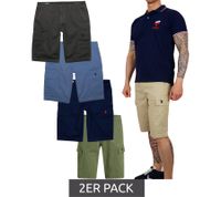 U.S. POLO ASSN. Shorts cargo ligeros para hombre con bordado de U.S. Polo, 143 68147 52661 en caqui, azul, beige o gris