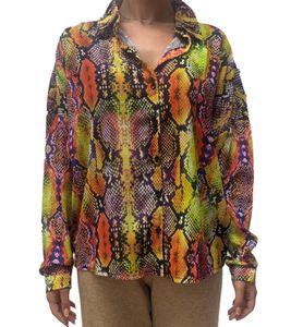 Aniston CASUAL Damen Sommer-Bluse mit stylischen Design Langarm-Shirt Frühlings-Bluse 78337452 Bunt