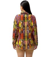 Blusa de verano informal para mujer Aniston, diseño elegante, manga larga, 78337452, multicolor