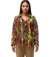 Blusa de verano informal para mujer Aniston, diseño elegante, manga larga, 78337452, multicolor