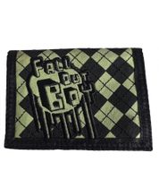 Cartera elegante de Fall Out Boy con un llamativo motivo, estilo gótico, FW108967FOB, negra/verde Cartera elegante de Fall Out Boy con un llamativo motivo, estilo gótico, FW108967FOB, negra/verde